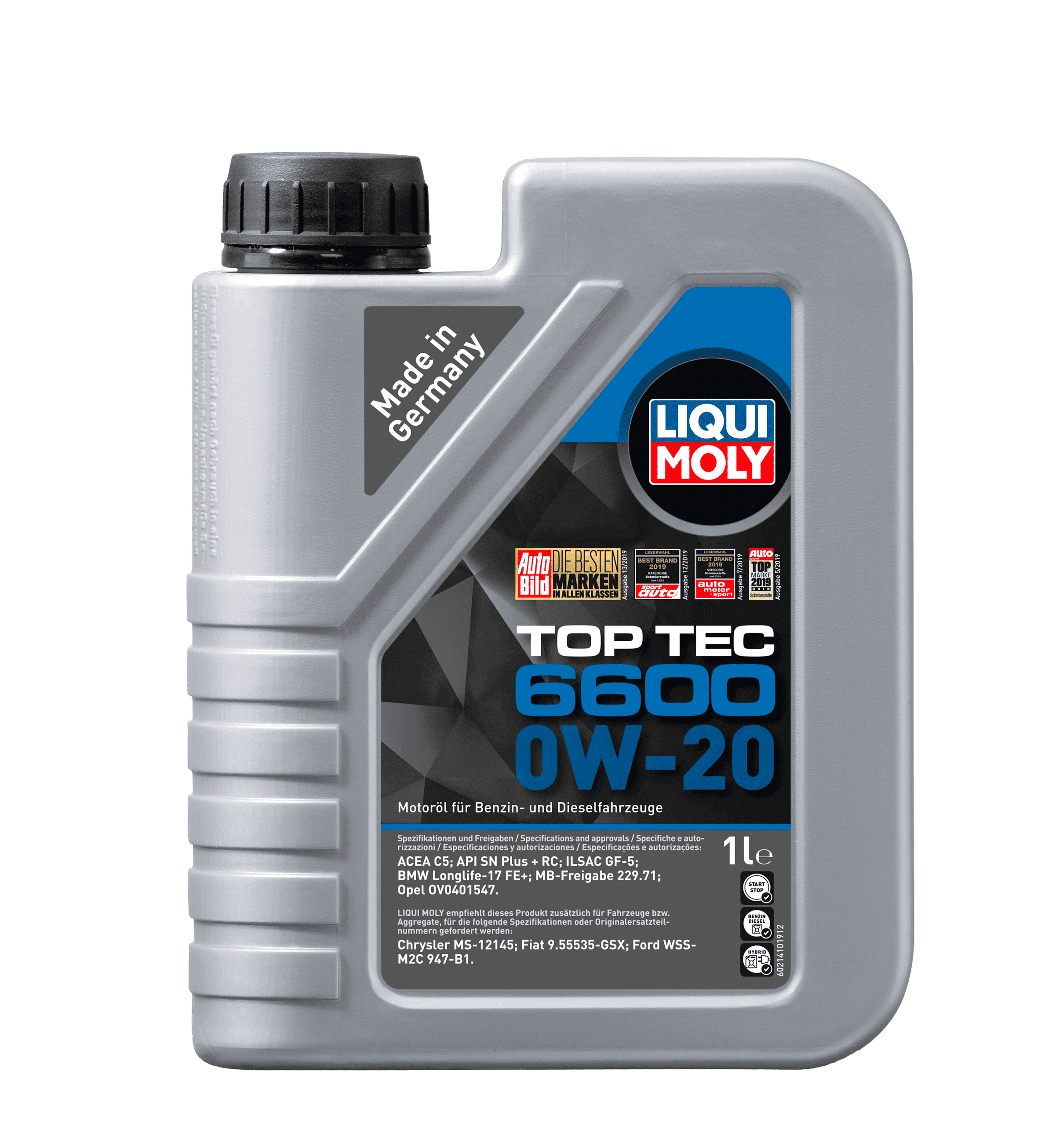 Моторное масло Liqui Moly Top Tec 6600 0W-20, 1л